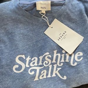 Sezane x maddy nye “Starshine talk” t-shirt size small. New with tags